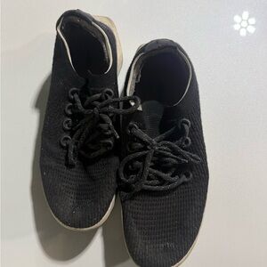 allbirds Men's Black Knit Lace-Up Athletic Sneakers